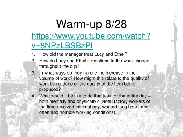 Warm-up 8/28