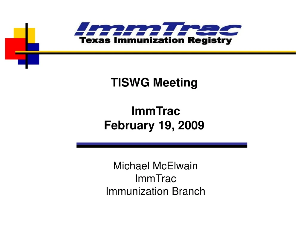 michael mcelwain immtrac immunization branch