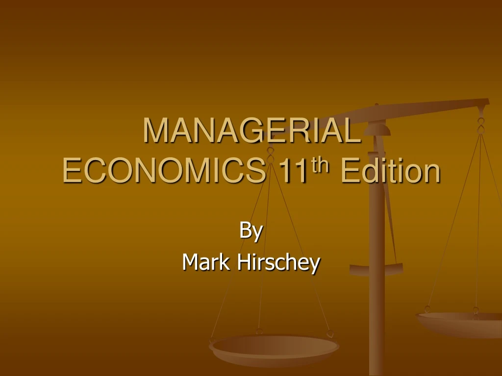 managerial economics 11 th edition