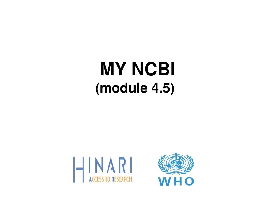 my ncbi module 4 5