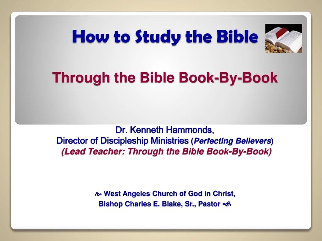 how to study the bible through the bible book