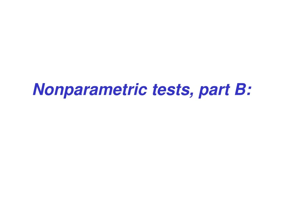 nonparametric tests part b