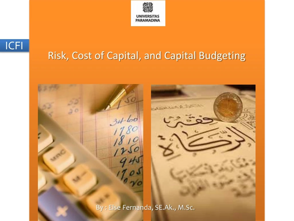 risk cost of capital and capital budgeting