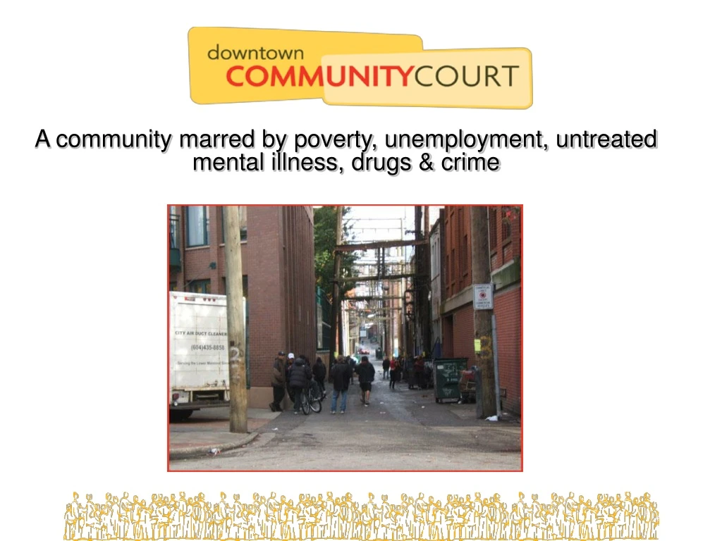 a community marred by poverty unemployment