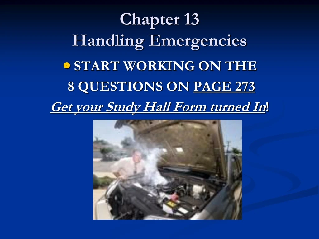 chapter 13 handling emergencies