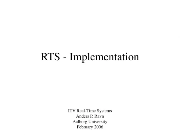 RTS - Implementation