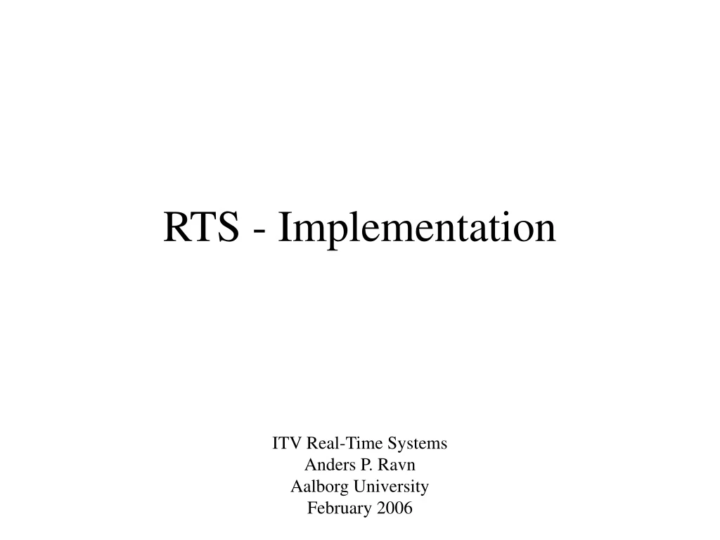 rts implementation