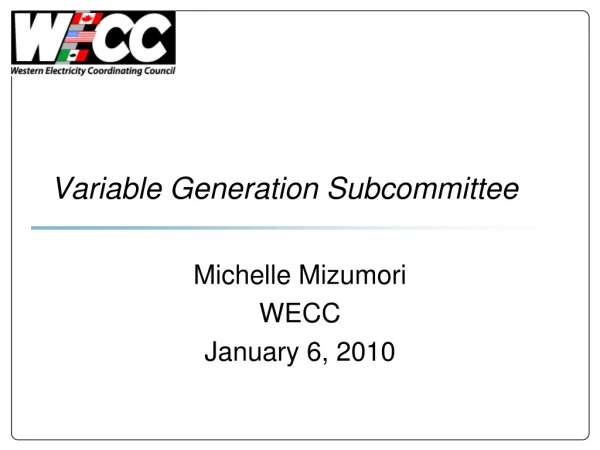 Variable Generation Subcommittee