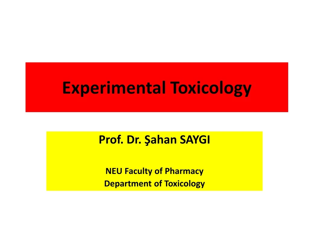 experimental toxicology