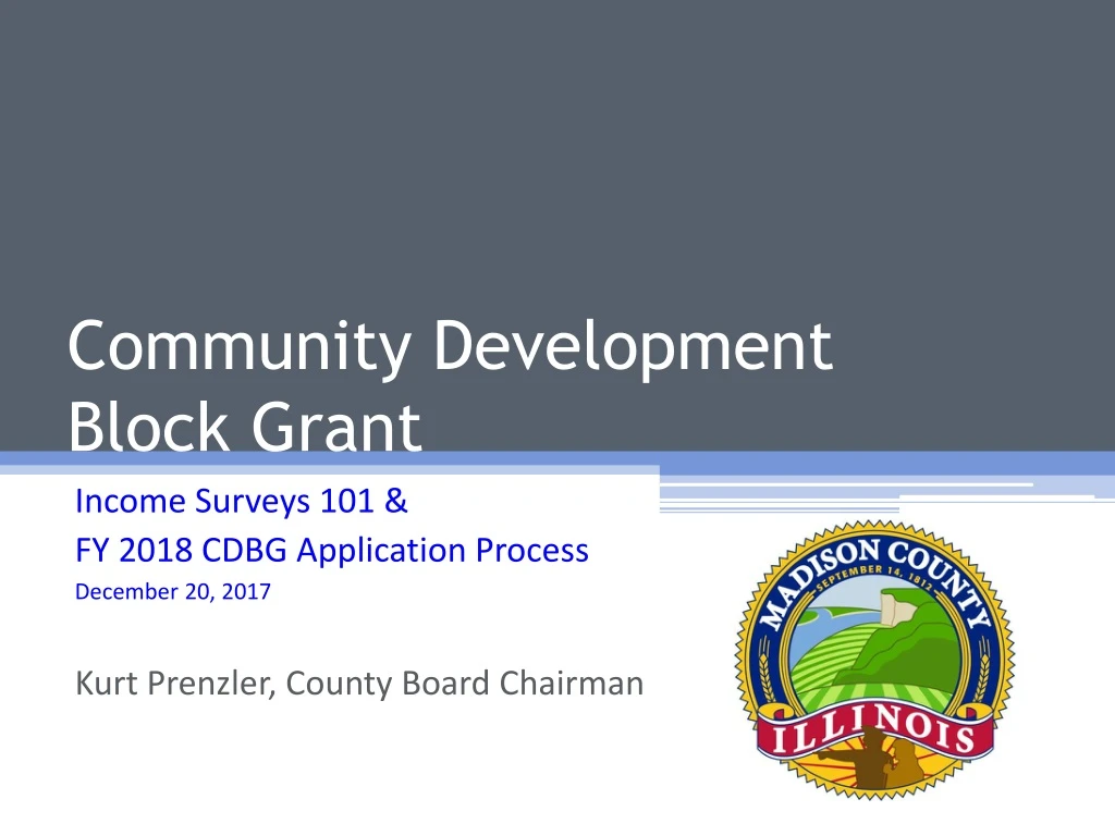 community development block grant
