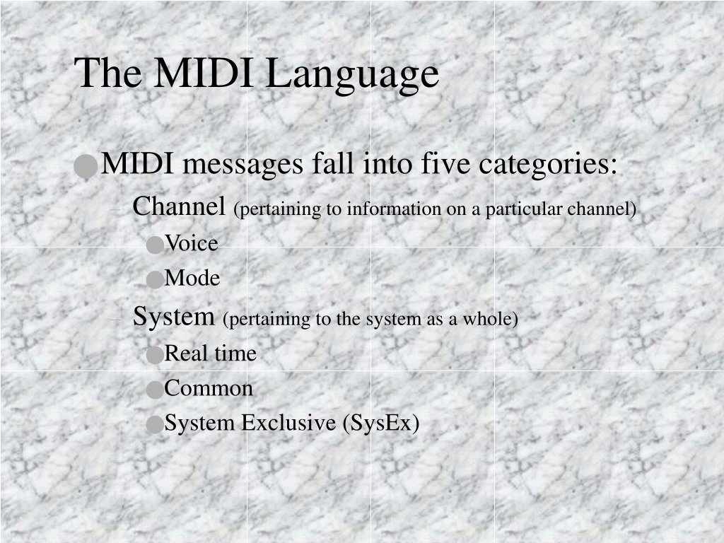 the midi language