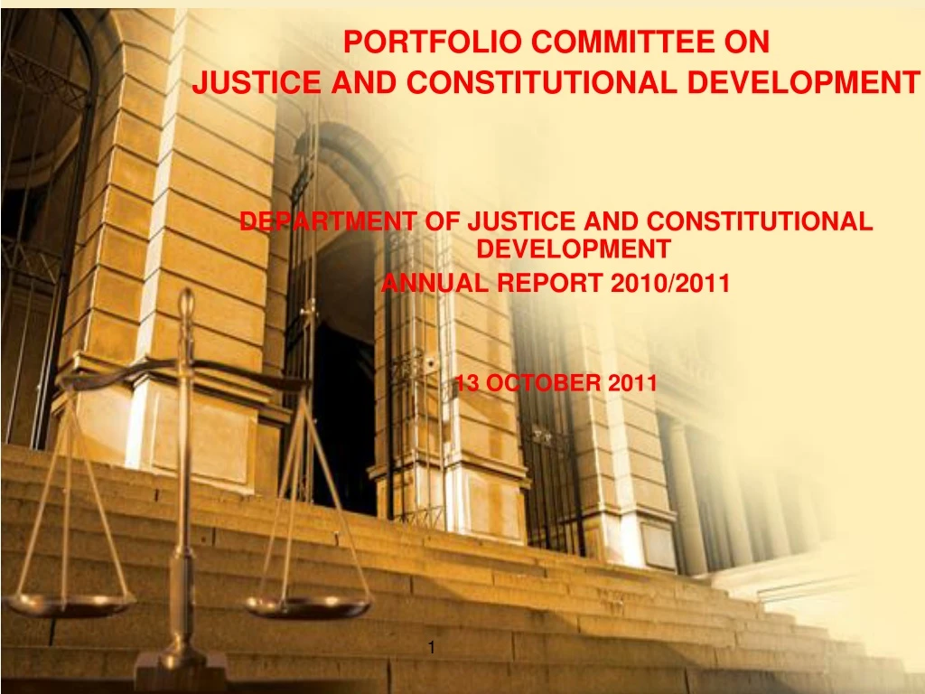 portfolio committee on justice and constitutional