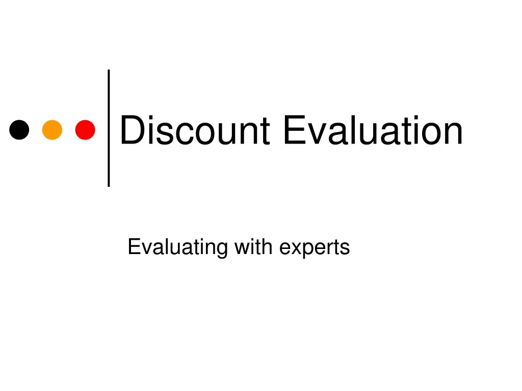 discount evaluation