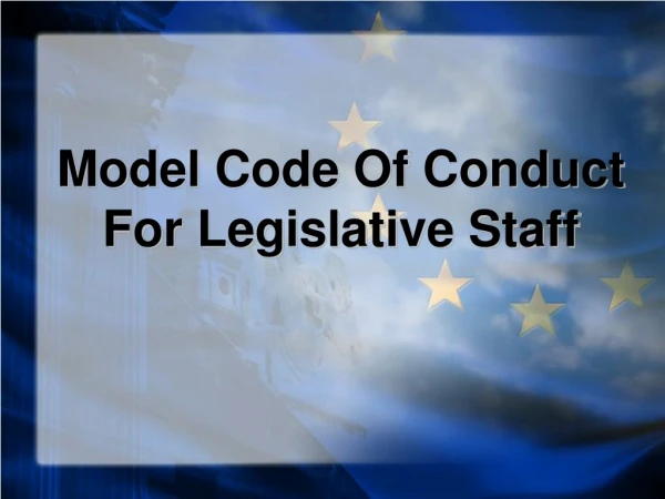 Model Code Of Conduct For Legislative Staff