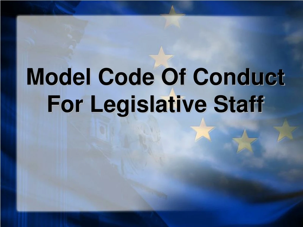 model code of conduct for legislative staff