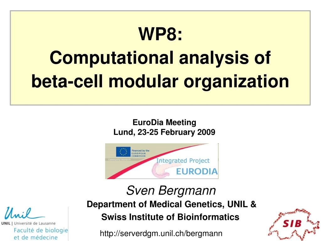wp8 computational analysis of beta cell modular