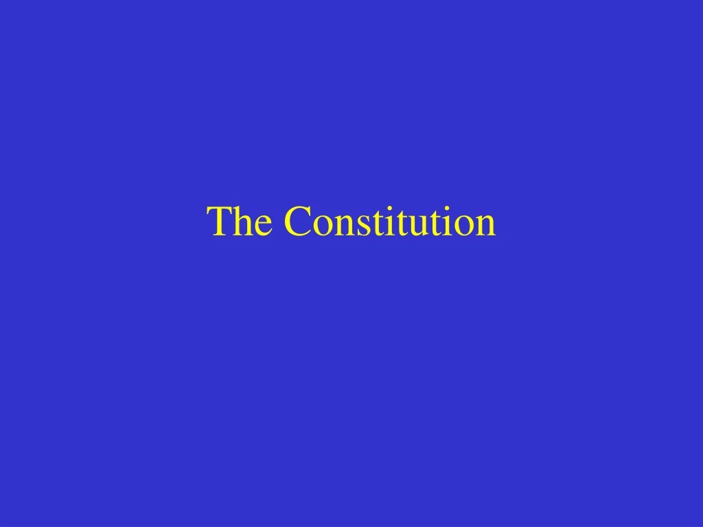 the constitution