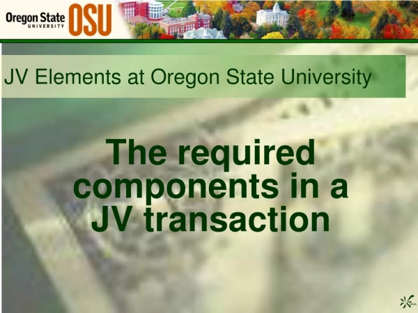 JV Elements at Oregon State University
