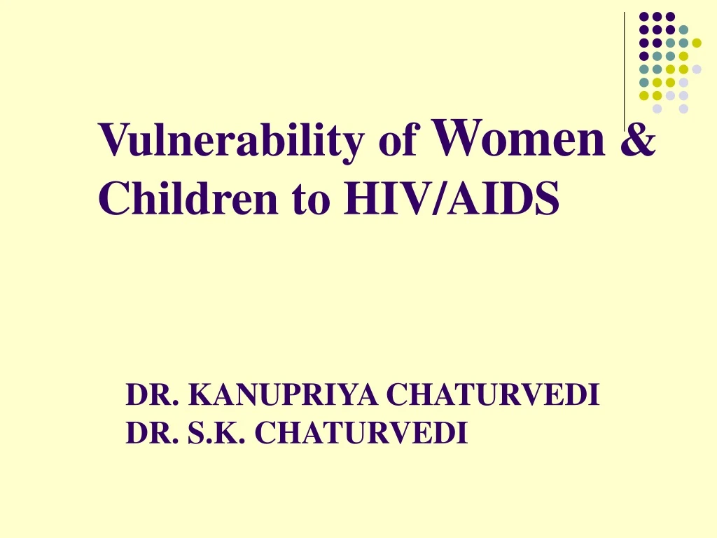 vulnerability of women children to hiv aids