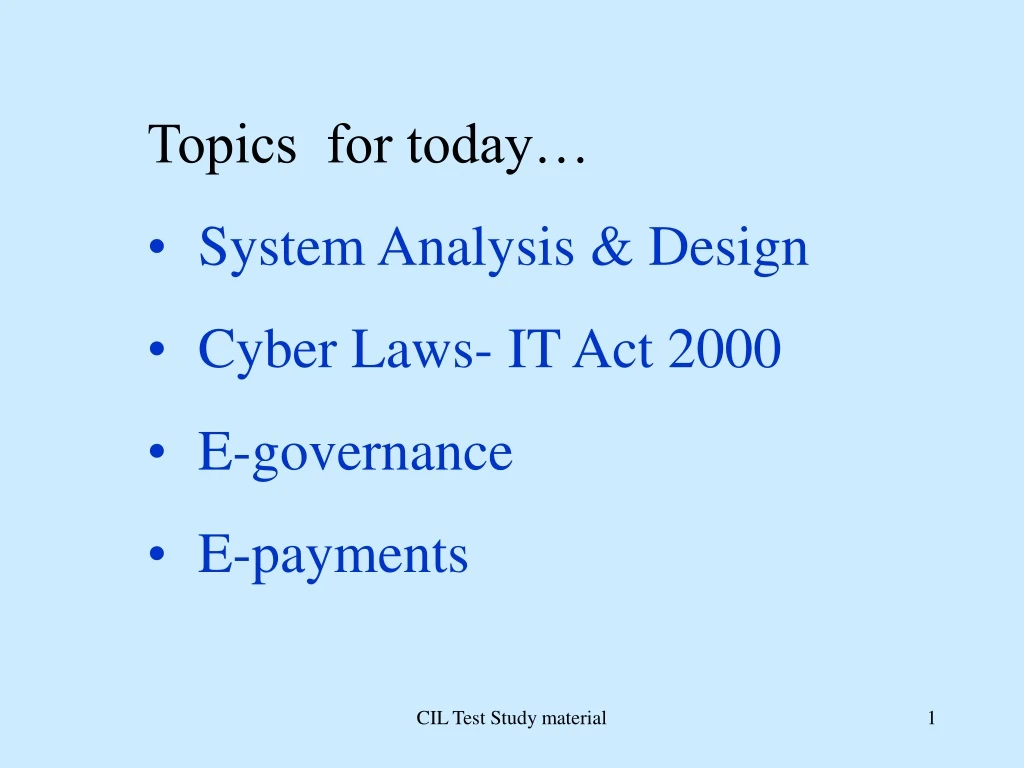 topics for today system analysis design cyber