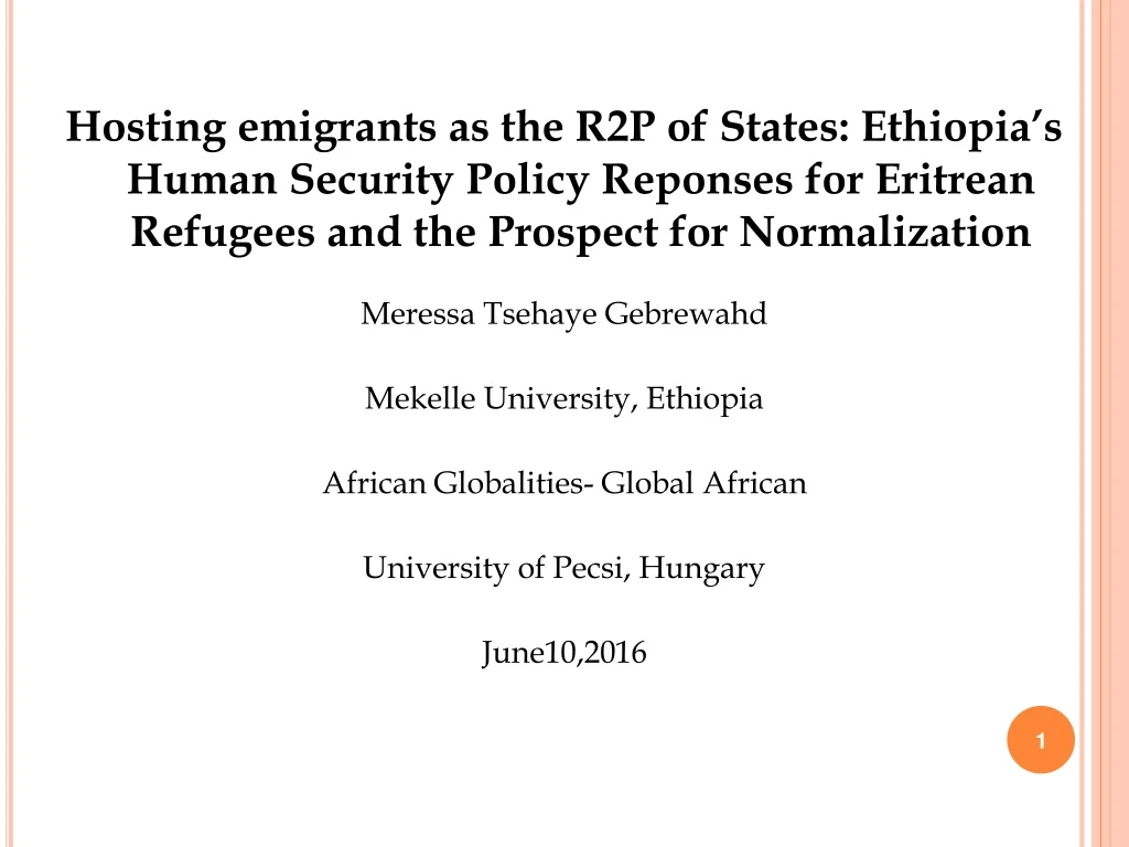 hosting emigrants as the r2p of states ethiopia