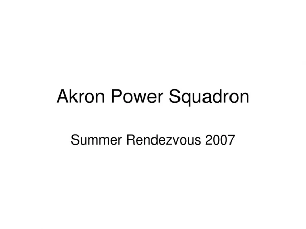 Akron Power Squadron