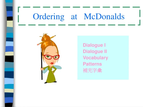 Ordering   at   McDonalds