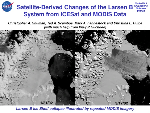 Larsen B Ice Shelf collapse illustrated by repeated MODIS imagery