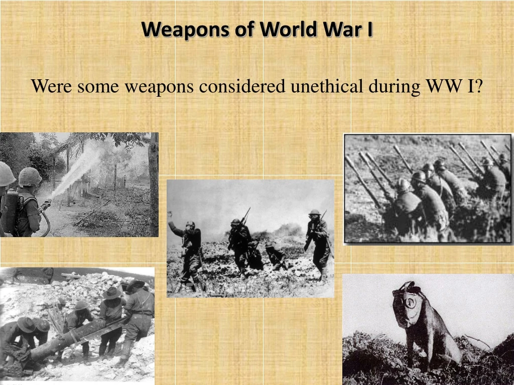 weapons of world war i