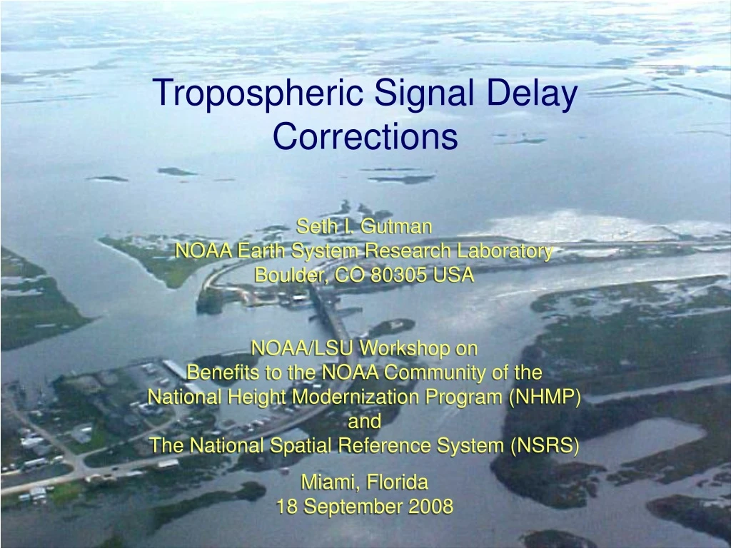 tropospheric signal delay corrections