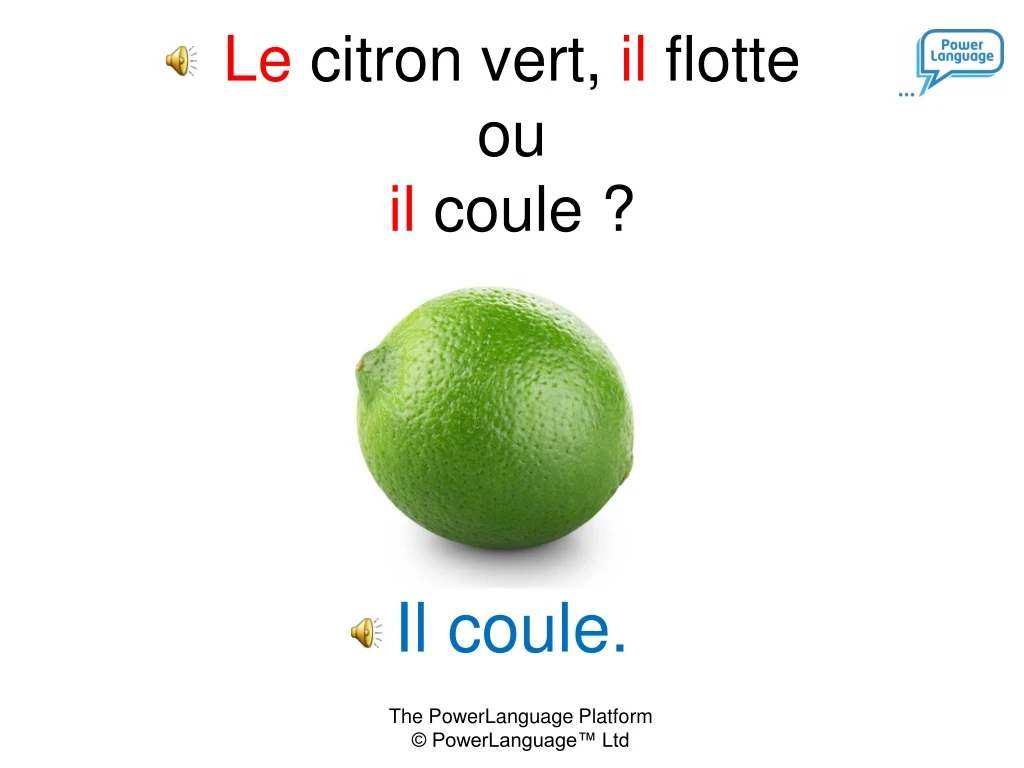 le citron vert il flotte ou il coule