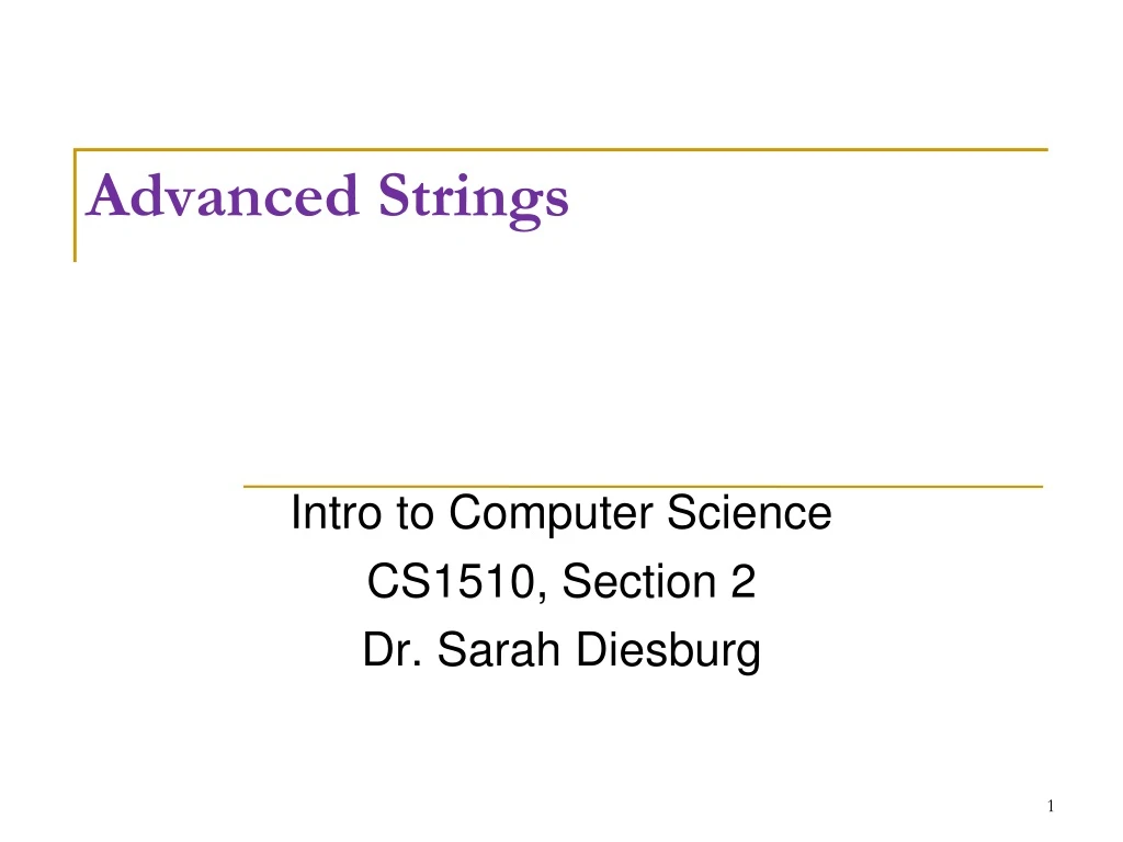 advanced strings