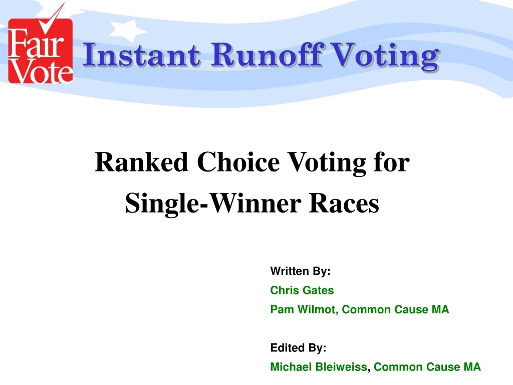 instant runoff voting