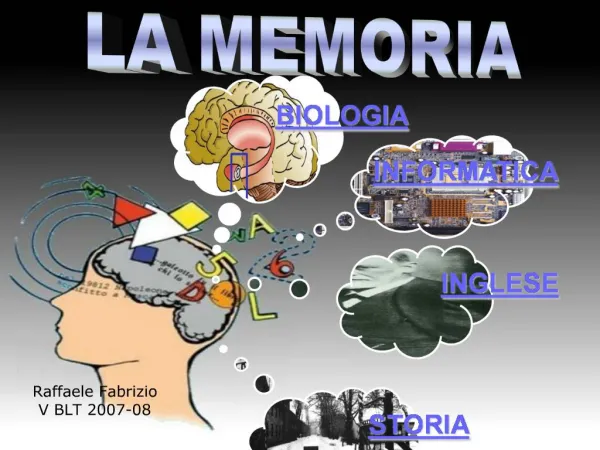 ELABORAZIONE DELLE ESPERIENZE DA PARTE DEL CERVELLO