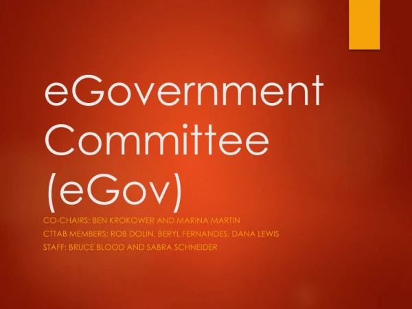 eGovernment Committee (eGov)