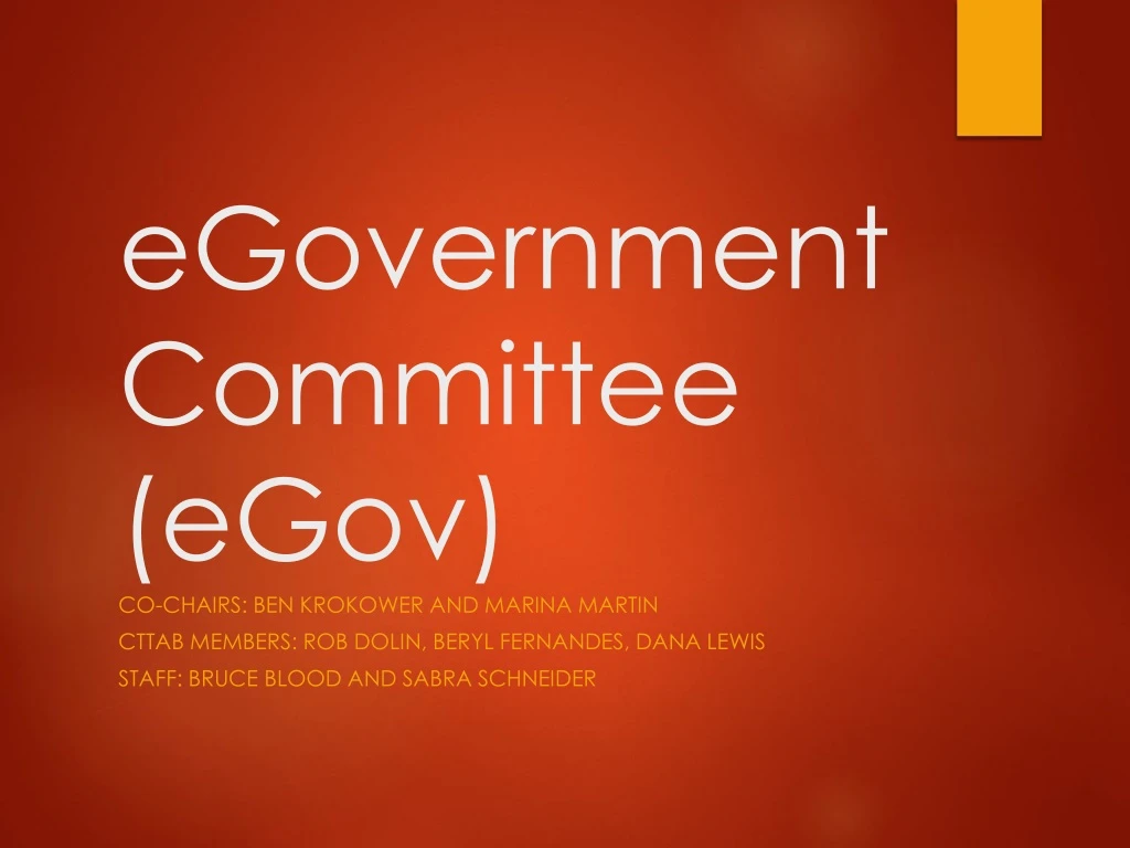 egovernment committee egov