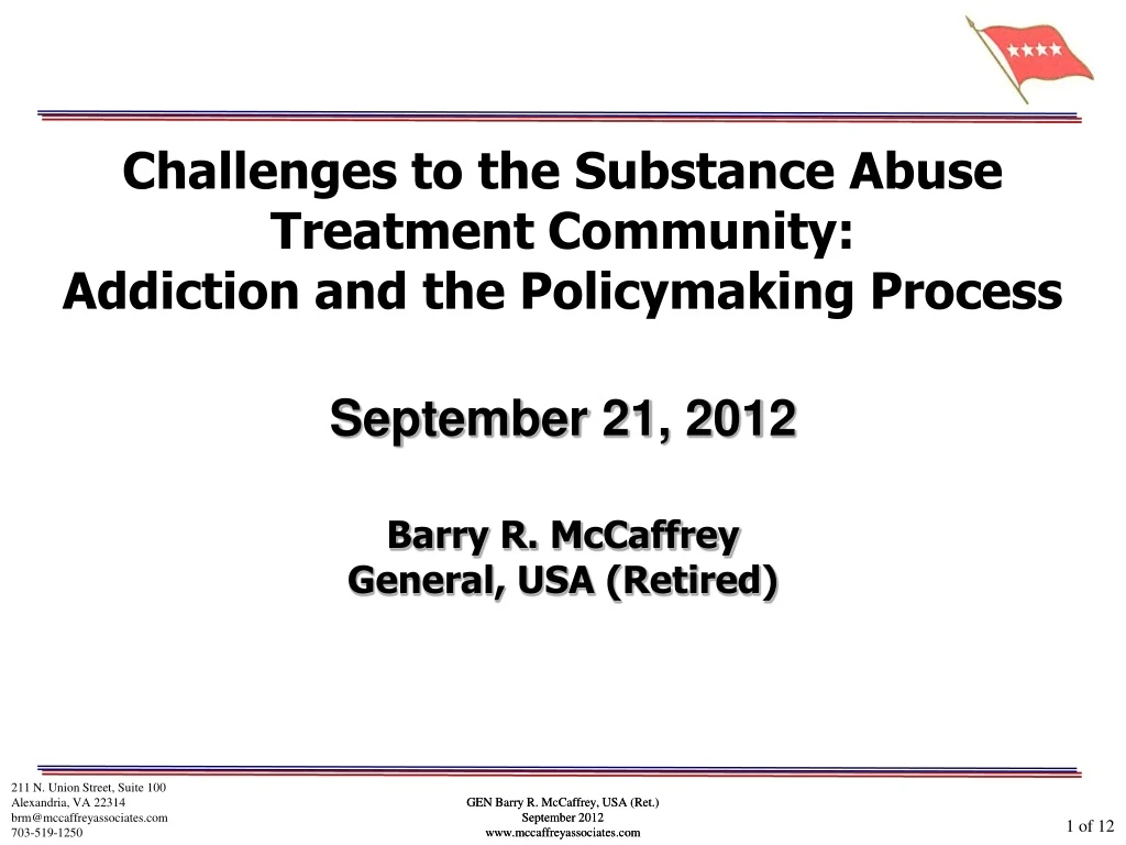 challenges to the substance abuse treatment