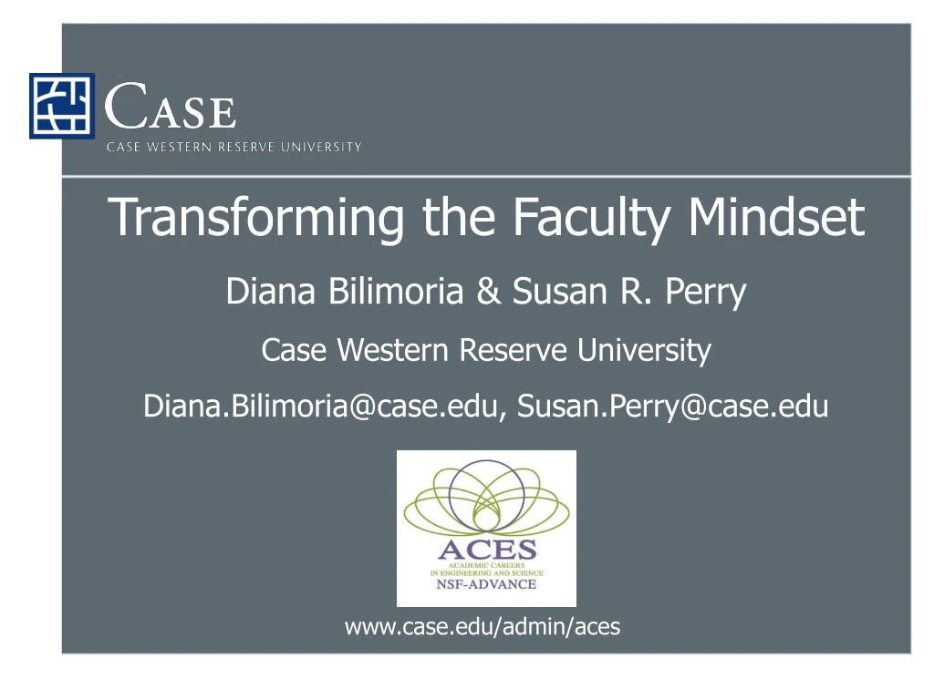 transforming the faculty mindset diana bilimoria