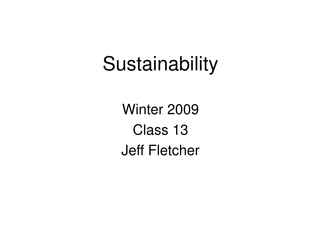 sustainability