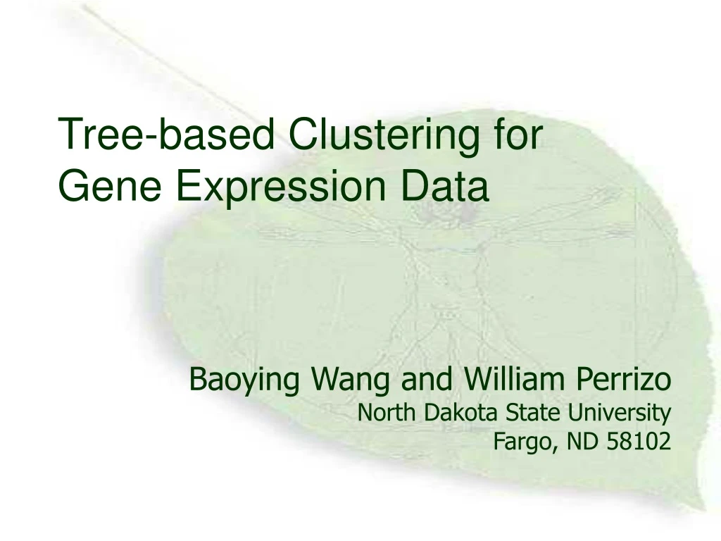 tree based clustering for gene expression data