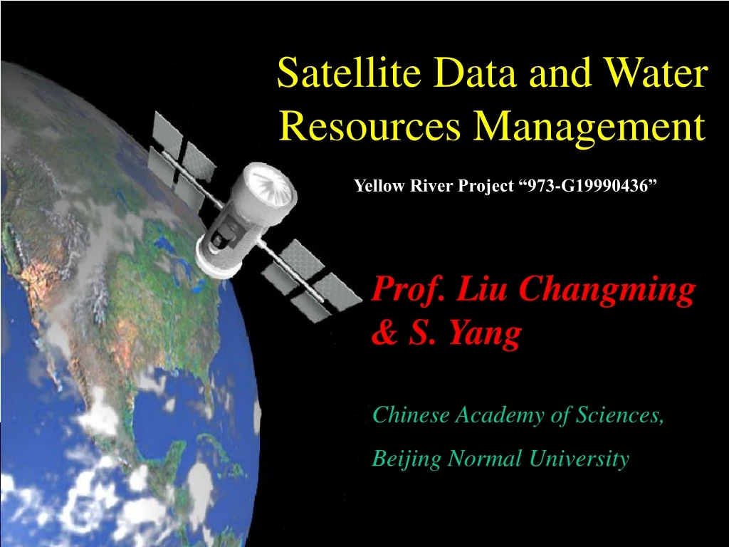 satellite data and water resources management