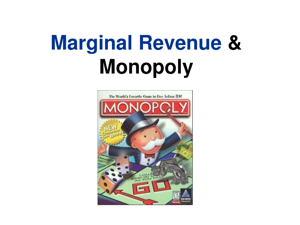 marginal revenue monopoly