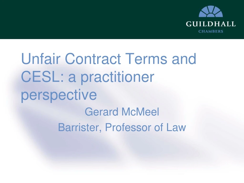 unfair contract terms and cesl a practitioner perspective