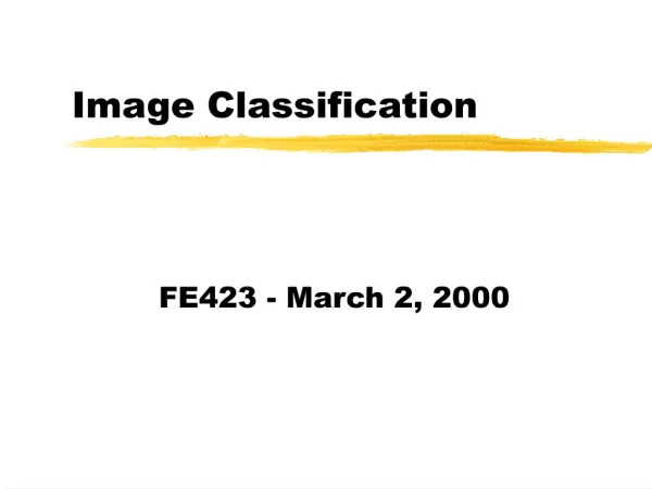 Image Classification