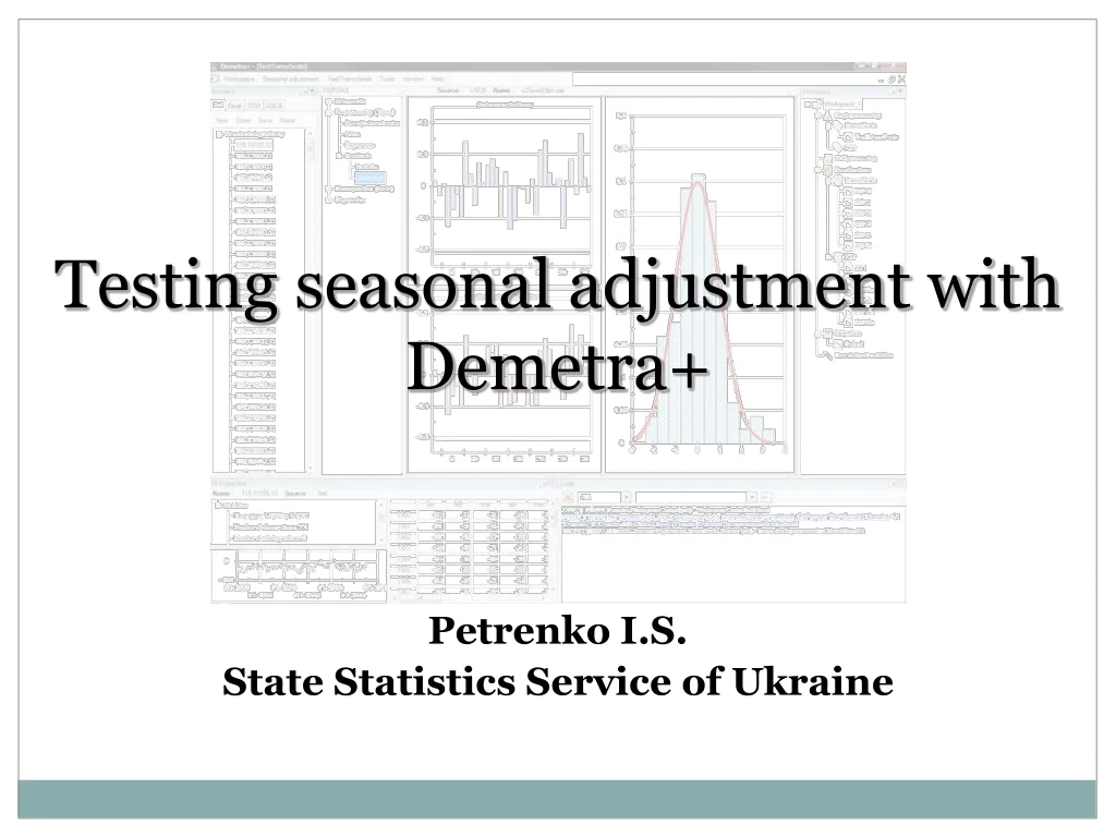 testing seasonal adjustment with demetra