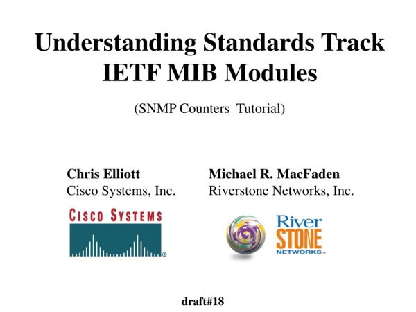 Understanding Standards Track IETF MIB Modules (SNMP Counters  Tutorial)