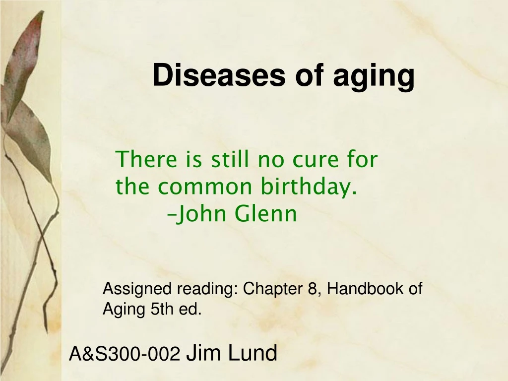 diseases of aging