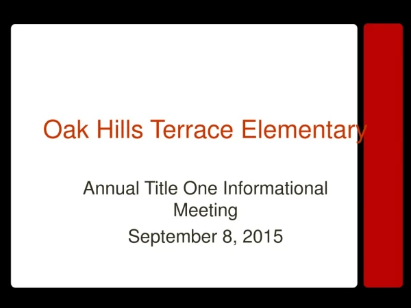 Oak Hills Terrace Elementary