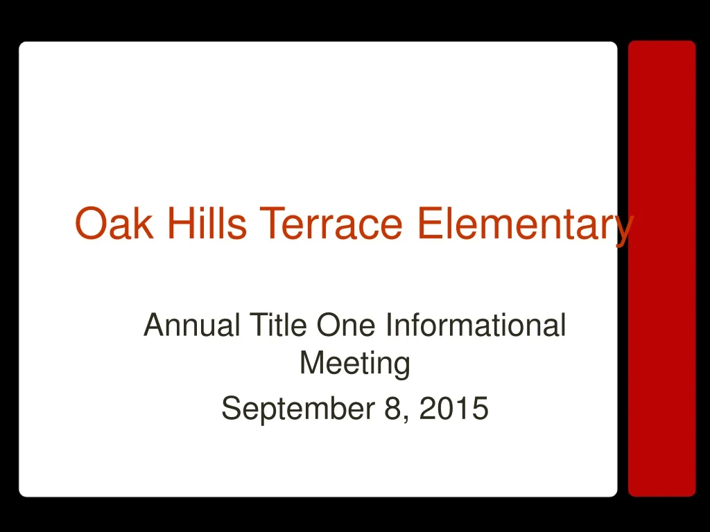 oak hills terrace elementary