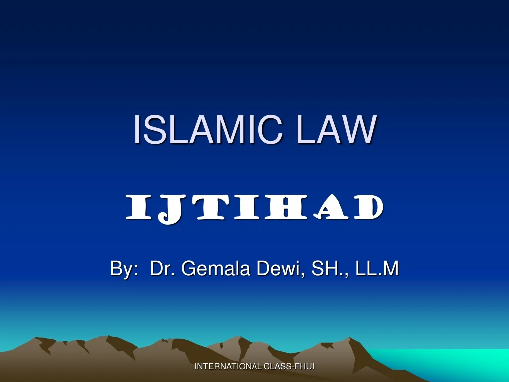 Ppt Islamic Law Powerpoint Presentation Free Download Id9230918